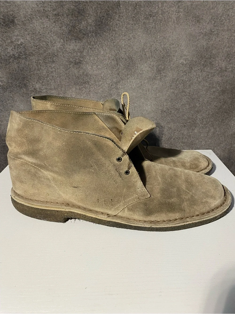 Clarks Originals Men's Desert Boot Sand Suede Chukka Crepe Sole Size 14 M